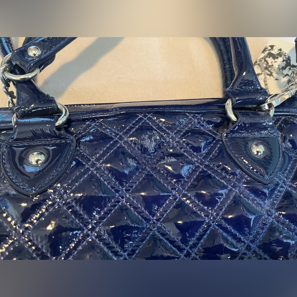 Carlos Santana Elegant Blue Quilted Handbag - Picture 7 of 7
